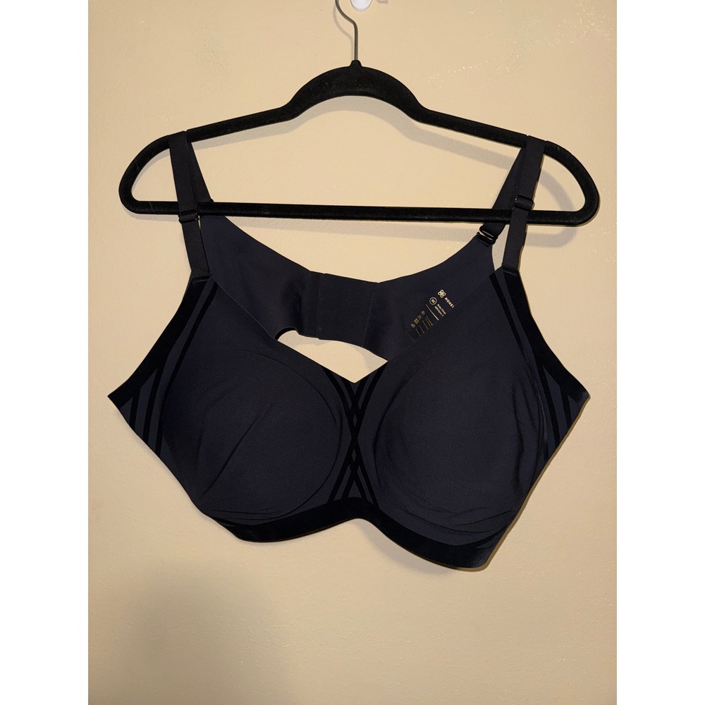 Honeylove Crossover Bra Black Wire Free Supportive Seamless Plus Size 3X